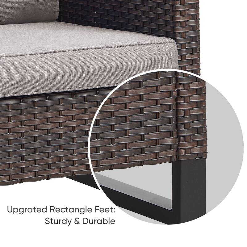 Patio Furniture Set with Propane Gas Fire Pit Table