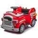 preview thumbnail 4 of 18, 12V Kids Ride On Electric Car.Fire Engine Shape Design with Early education function Red