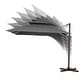 preview thumbnail 50 of 65, Pellebant Outdoor Patio Cantilever Offset Umbrella 11 ft Double Top