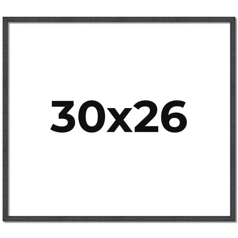 30x26 Frame Brown Solid Wood Picture Frame - Complete Modern Photo