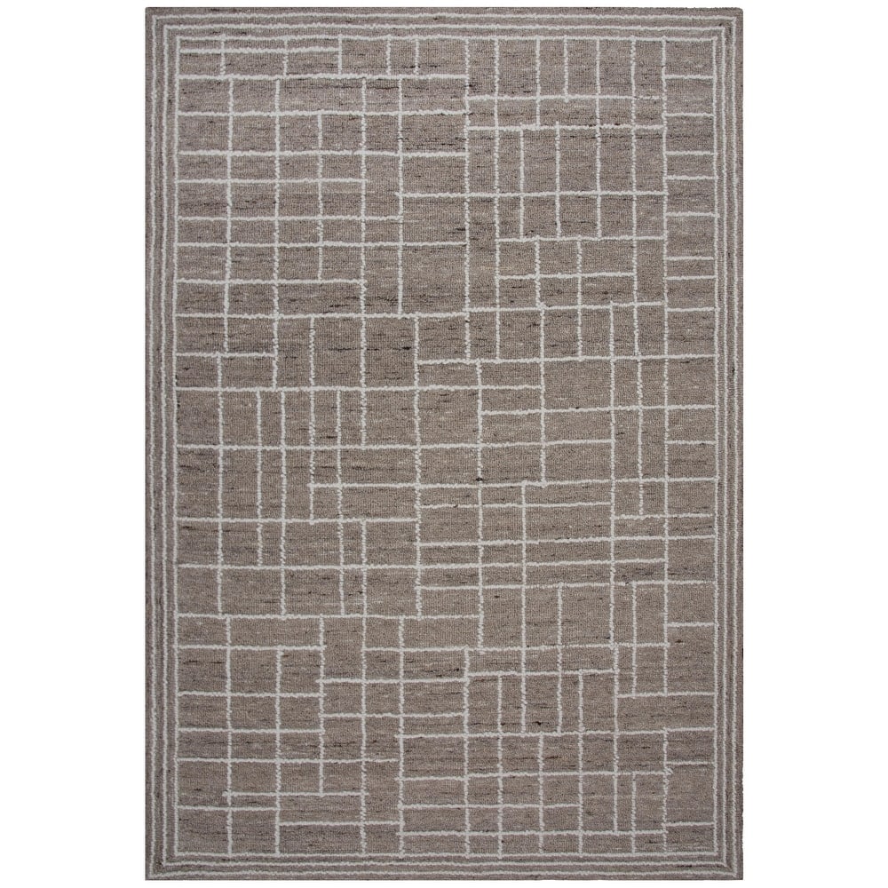 Alora Decor Lofton Geometric Contemporary Wool Rug