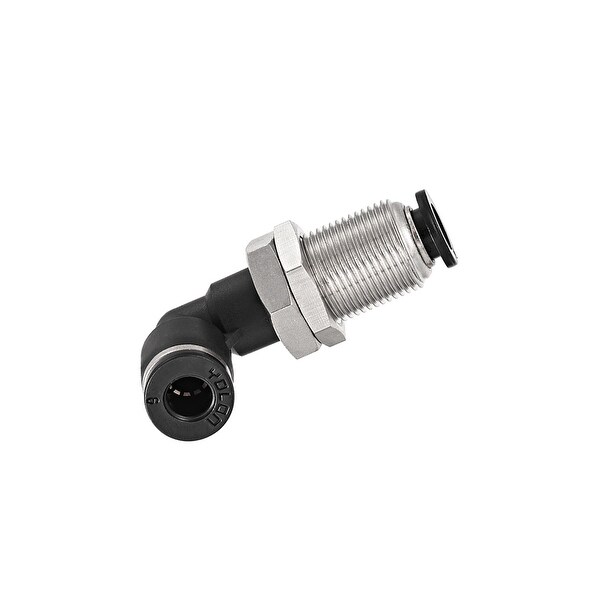 2 End 6mm Tube Push Lock Elbows, M14 L Shape Bulkhead Union Air Fittings