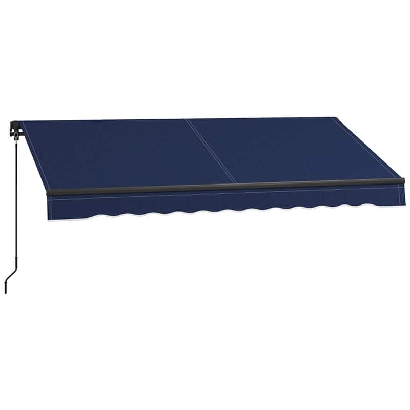 98.5" Wide Outdoor Adjustable Retractable Awning with UV Protected and Aluminum Frame - 98.5" W x 78.75" D