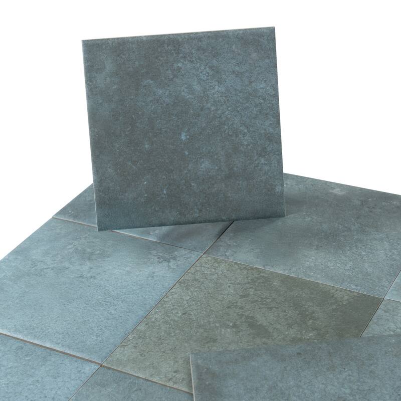 Zahara 6x6 Dusty Blue Porcelain Zellige Square Wall and Floor Tile (5.38 sq ft/case) - 22 Pack