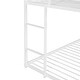 preview thumbnail 15 of 18, Twin over Twin Metal Bunk Bed with Guardrails & Ladder - House Design