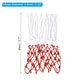 preview thumbnail 7 of 5, 6Pcs 17.7" Polyester Basketball Hoop Net Replacement, White Red 5.5mm