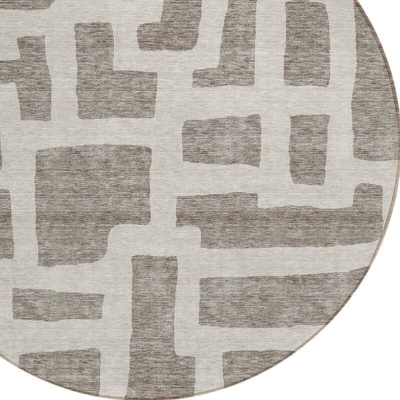 HomeRoots Abstract Transitional Rectangle Outdoor Rug