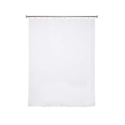 Kenney Medium Weight PEVA Shower Curtain Liner & Beaded Roller Ring Set, 70" W x 72" H