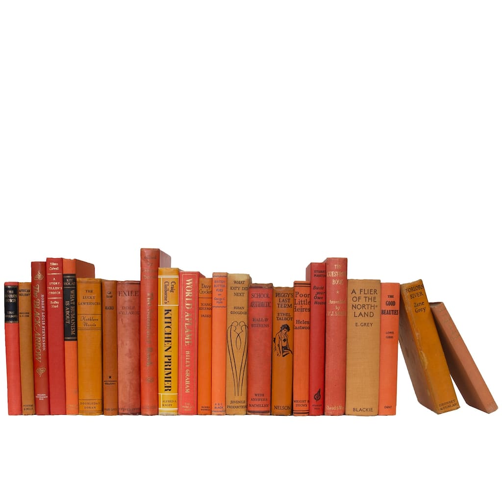 Books Orange Decorative Accessories: Vintage Citrus Color By The Foot