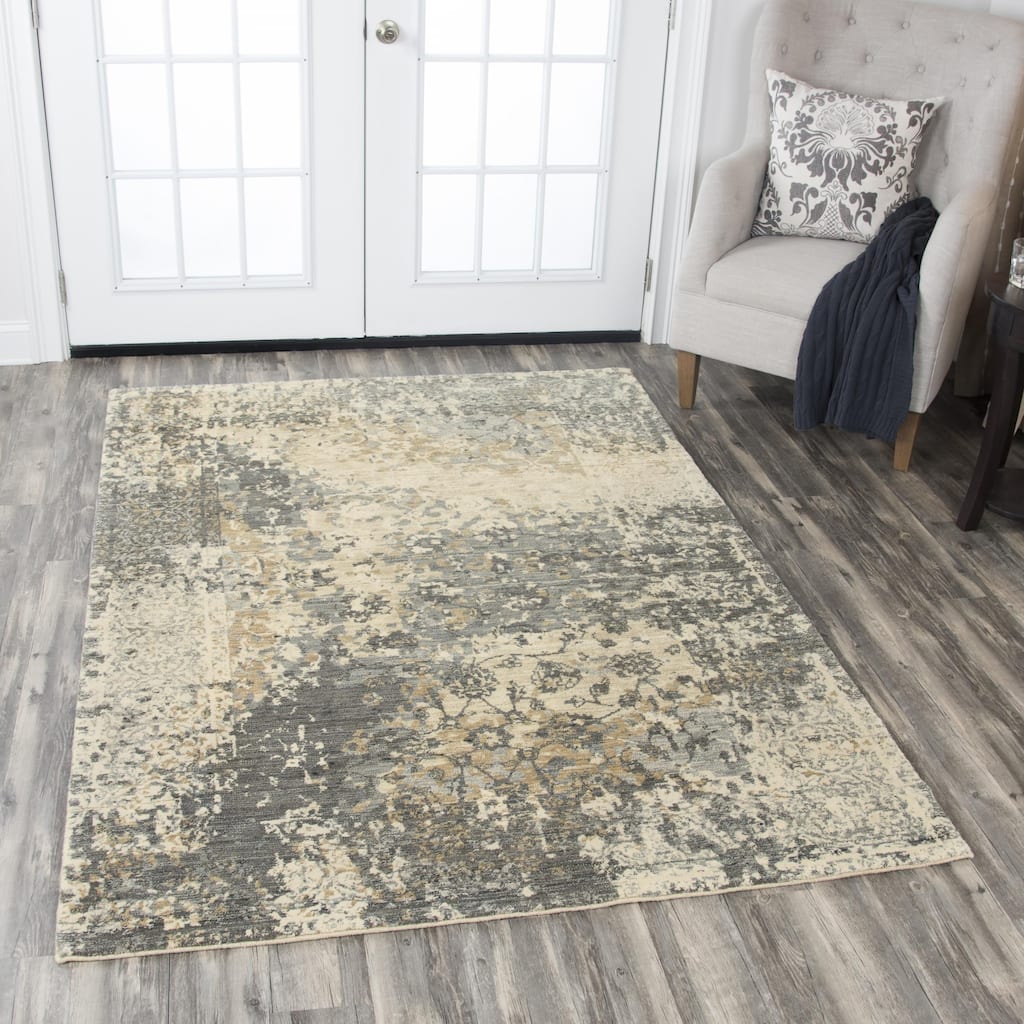 Alora Decor Euphoria Beige Floral Wool Rug