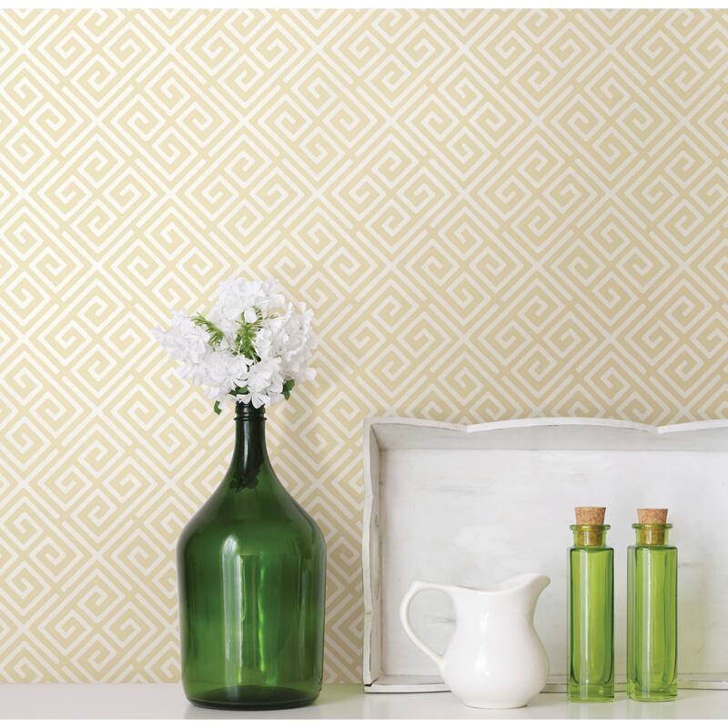 A-Street Prints Omega Gold Geometric Wallpaper
