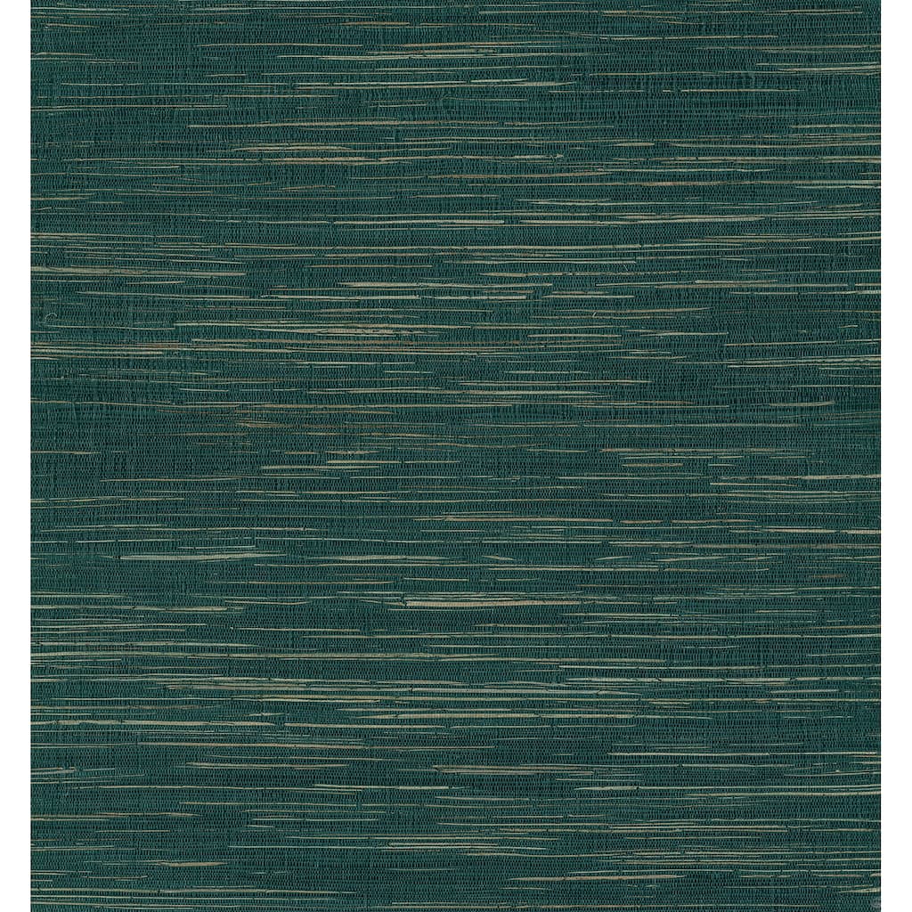 A-Street Prints Kira Teal Hemp Grasscloth Wallpaper