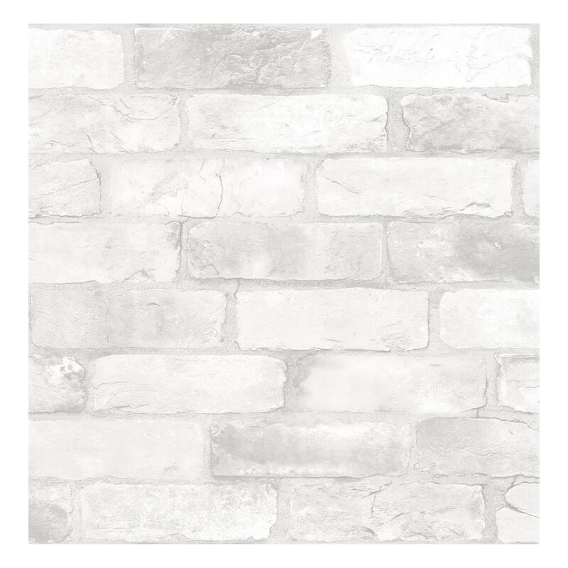 NuWallpaper Loft White Brick Peel & Stick Wallpaper - 216in x 20.5in x 0.025in
