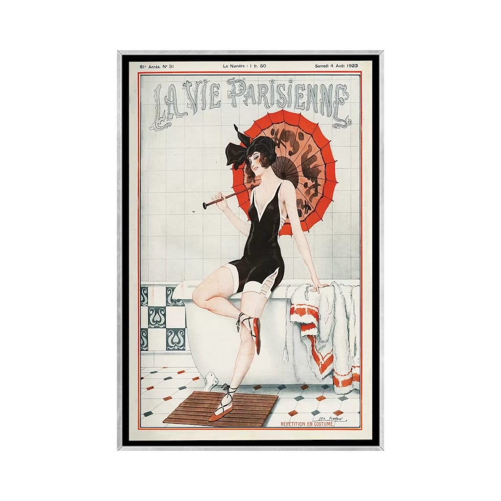 iCanvas "1923 La Vie Parisienne Magazine Cover" by Leo Fontan Framed