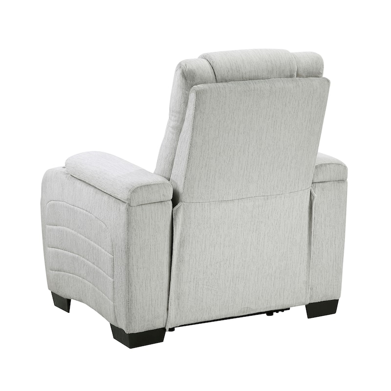 Coast 38.5" Microfiber Manual Recliner - Storage Arm, Cup Holder & LED