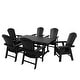 preview thumbnail 9 of 60, Altura 7-Piece Poly Eco-Friendly All Weather Outdoor Dining Set with Armchairs Black