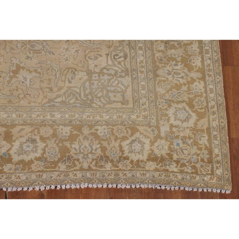 Najafabad Persian Vintage Rug Handmade Wool Carpet - 7'5"x 10'5"