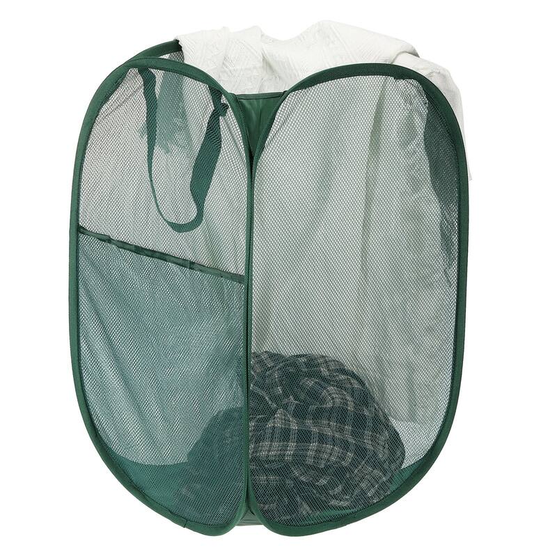 Mesh Laundry Hamper, Collapsible Laundry Baskets Bag, 1 Pcs - 14.17" x 14.17" x 22.83"