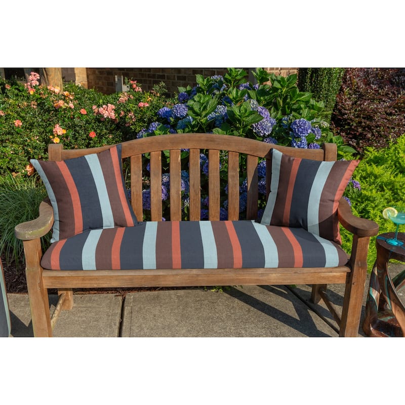 Sunbrella 16-inch Square Striped Outdoor Throw Pillow