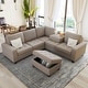 preview thumbnail 6 of 21, Sectional Corner Sofa L-shape Couch Space Saving with Storage Ottoman & Cup Holders Design for Large Space Dorm Apartment