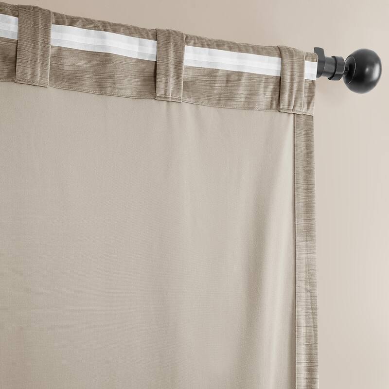 Exclusive Fabrics Ravello Burnout Velvet Curtains (1 Panel) Room Darkening Curtains For Bedroom & Living Room Curtains