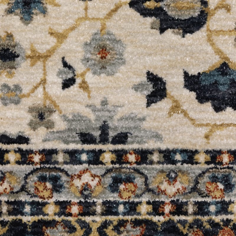 Esme Traditional Floral Border Area Rug