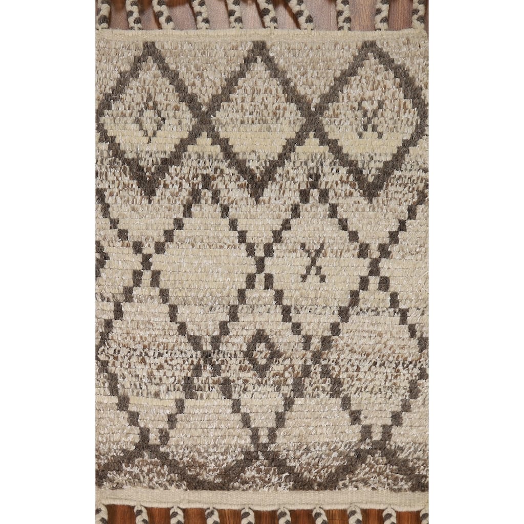 Moroccan Oriental Foyer Rug Hand-Knotted Accent Wool Carpet - 2'0"x 3'0"