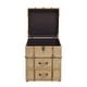 preview thumbnail 21 of 20, COZAYH Vintage Nightstand with Buckle Hinged Top, Linen Accent End Side Table for Living Room, Rectangle, Grey