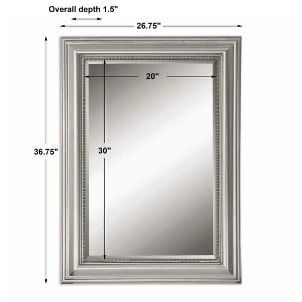 Uttermost Stuart 37" X 27" Silver Contemporary Gallery Style Vanity