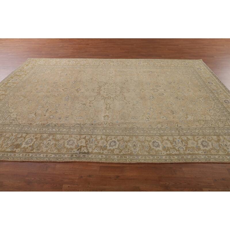 Najafabad Persian Vintage Rug Handmade Wool Carpet - 7'5"x 10'5"