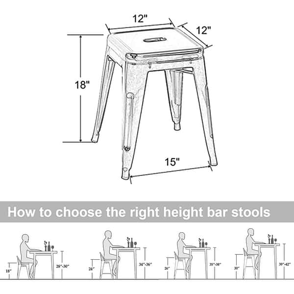 Modern Industrial Metal Stools Classroom Stools Stackable for Indoor Bed Bath & Beyond 37477738