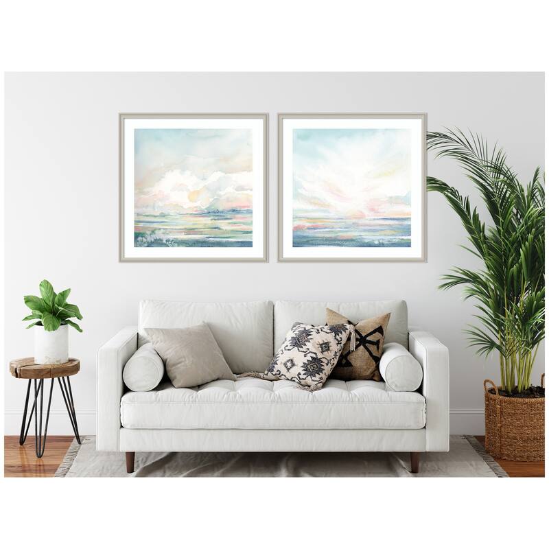 Kate and Laurel Heavenly Stillness 2 Piece Framed Wall Art Print Set by Julie Maida