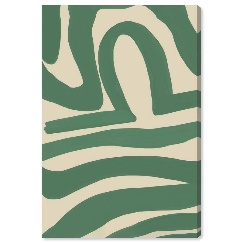 Wynwood Studio Canvas Abstract Campestre Green and Dark Green Modern & Contemporary Wall Art Canvas Print