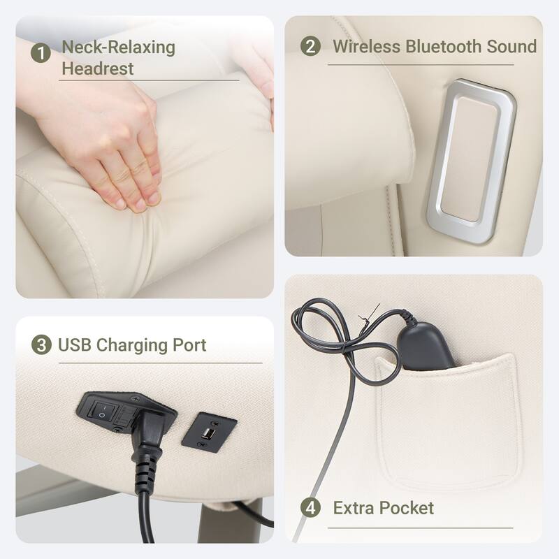 Advanced Zero Gravity Massage Chair Dual Heat Bluetooth Speaker System