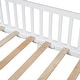 preview thumbnail 12 of 10, Wood Twin Size House-Shaped Kids Bed with Guardrails and LED Design, White