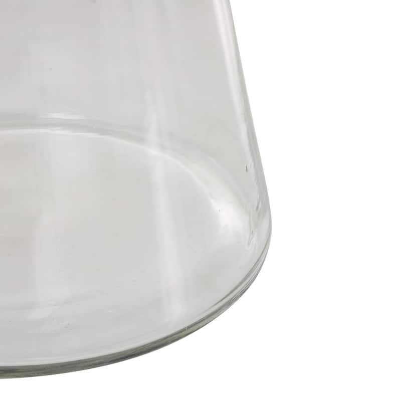 Glass Cone Shaped Vase - Clear - Roche River Decor