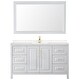 preview thumbnail 64 of 71, Daria 60 Inch Single Vanity, Cultured Marble Top, 58 Inch Mirror
