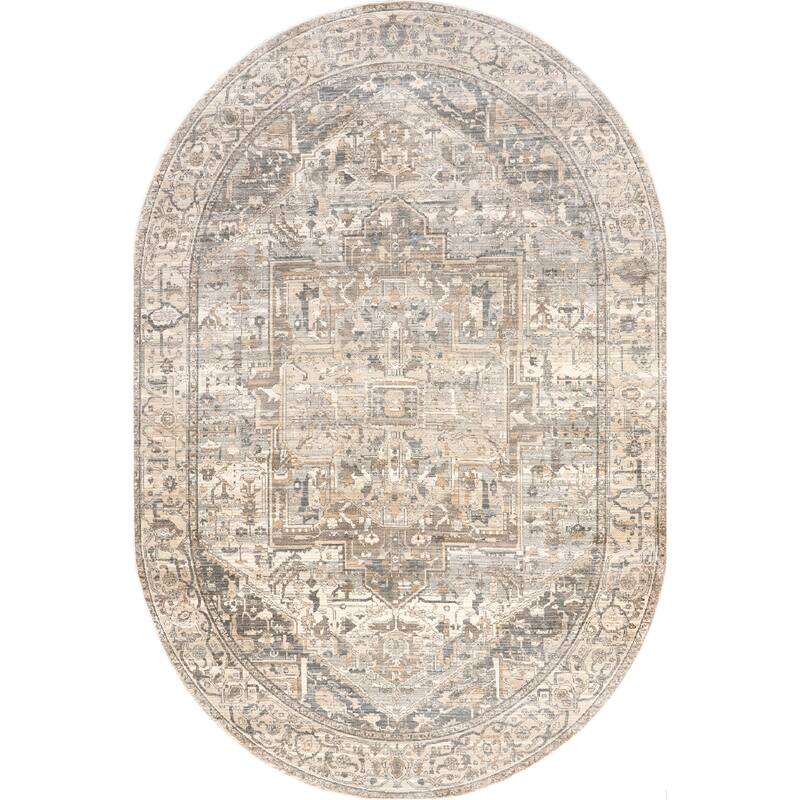 Nuloom Camila Faded Medallion Fringe Area Rug