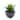 Faux Frosted Light Green Succulent in Tapered Zinc Planter