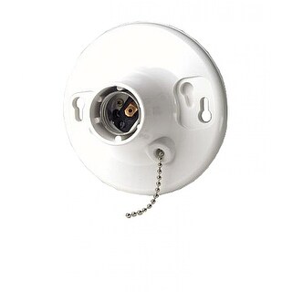 American Imaginations 4.67 in. x 4.67 in. Bulb Holder; White ...