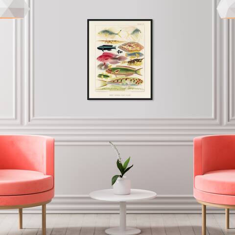 Oliver Gal 'Great Barrier Reef Fishes' Animals Green Wall Art Canvas Print