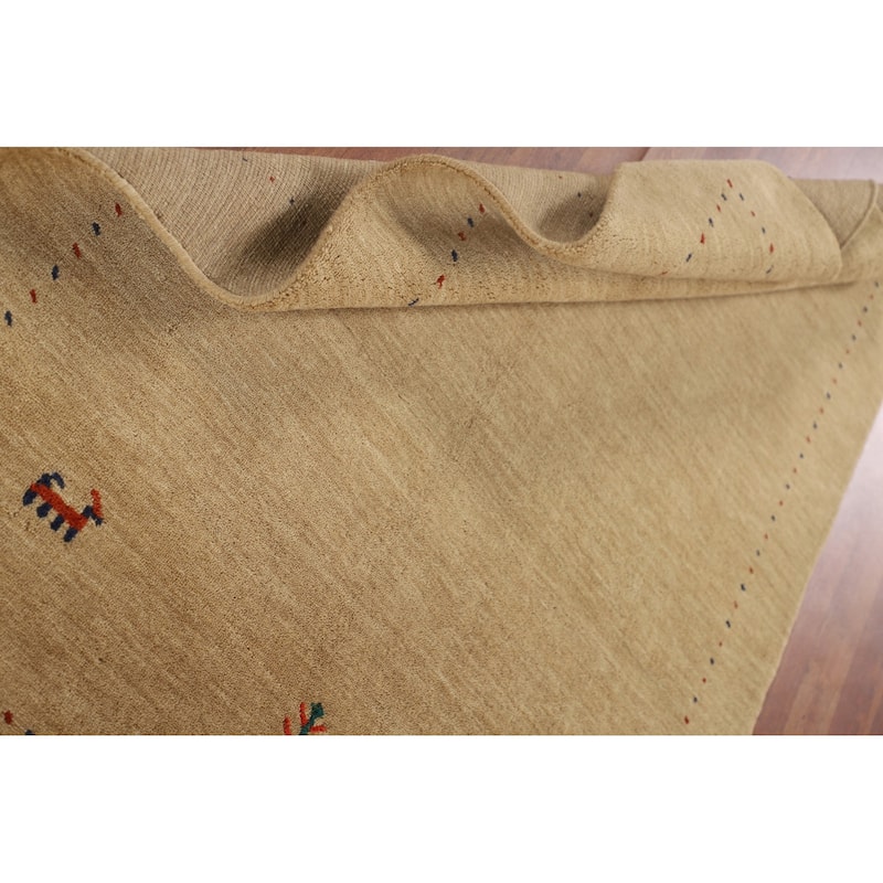 Tribal Gabbeh Area Rug Handmade Oriental Wool Carpet - 3'11"x 5'10"