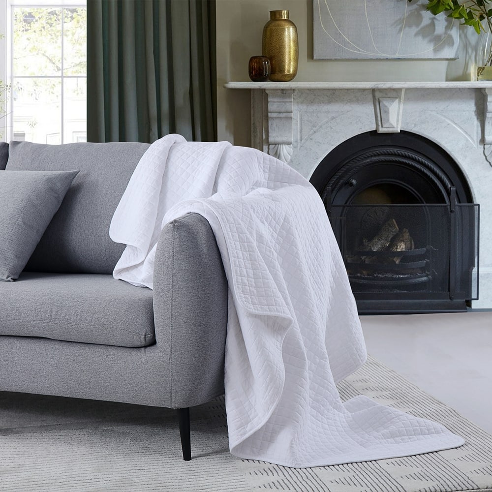 Cotton Quilt Quilted Throw Decorative Throw Blanket 50 By 60 Inches