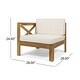 preview thumbnail 6 of 25, 2-Piece Acacia Wood Outdoor Sectional Sofa Set with Water-Resistant Cushions, Ottoman, and Coffee Table - Patio Furniture set