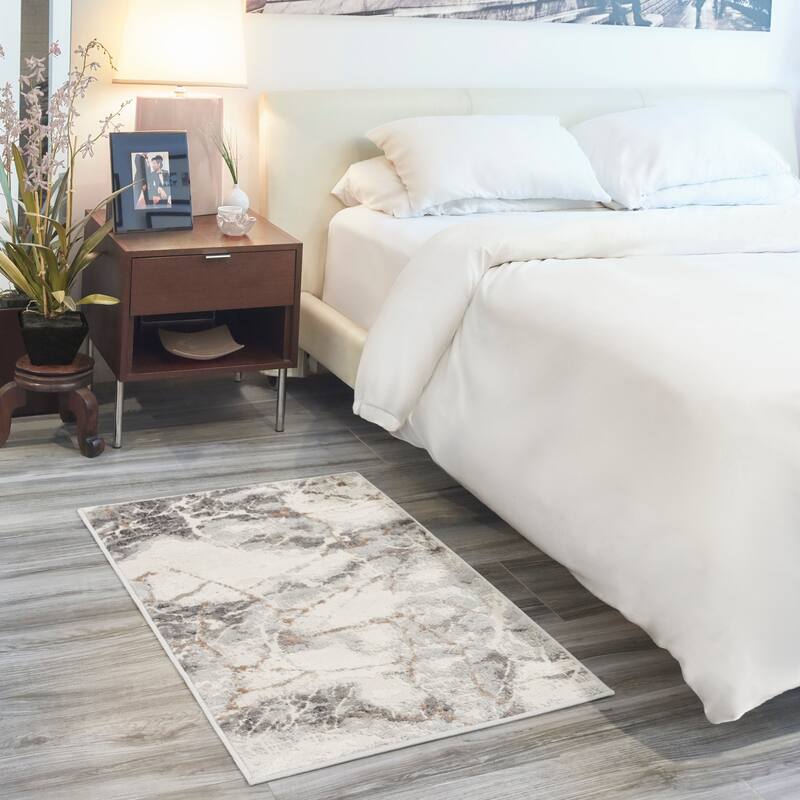 Nourison Elation Abstract Geometric Glam Area Rug