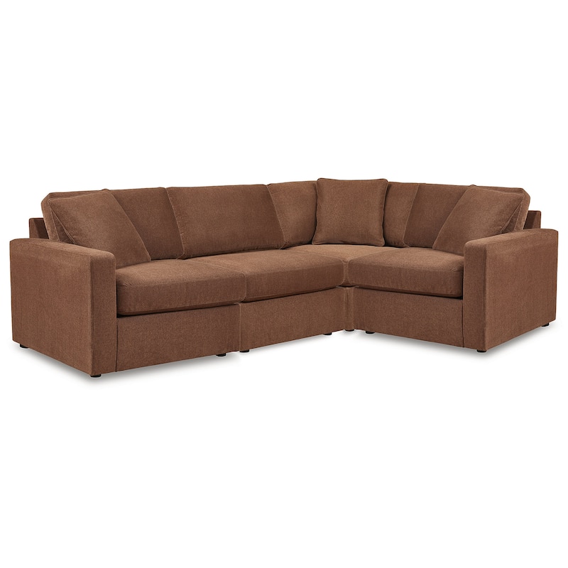 Signature Design by Ashley Modmax 4-Piece Sectional - 107" W x 75" D x 36" H - Dark Brown