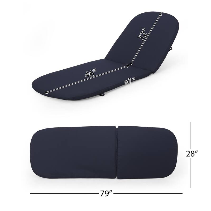 Roomfitters Mikael Outdoor Chaise Lounge Cushion with Water Resistant Fabric, Patio Pad
