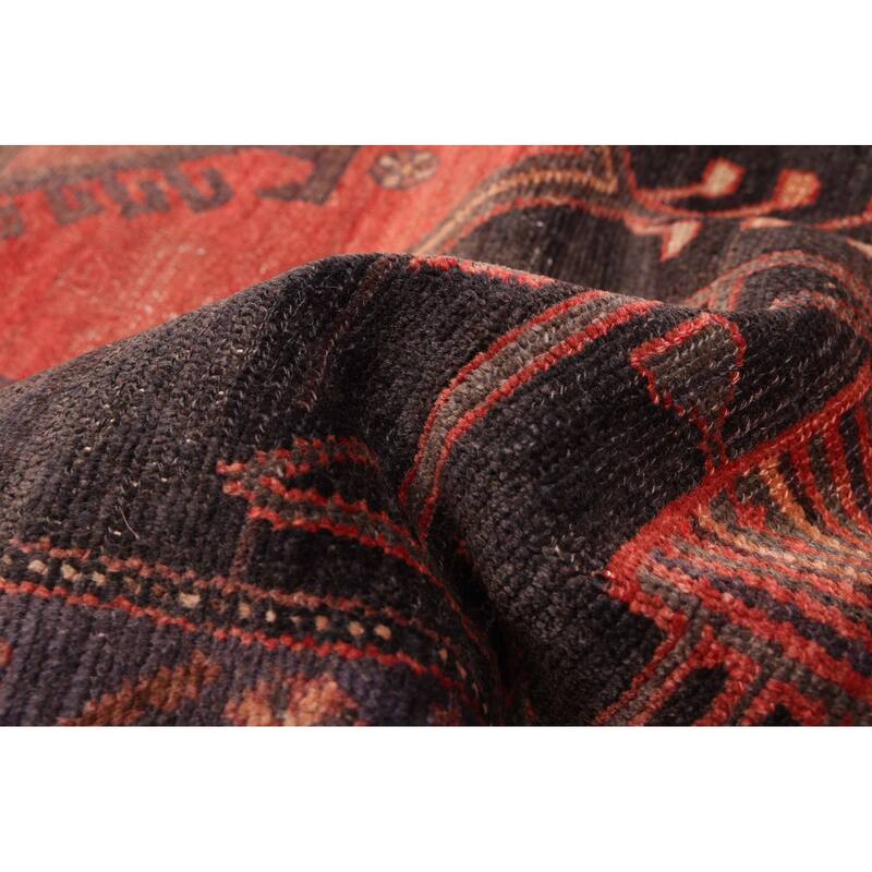 ECARPETGALLERY Hand-knotted Konya Anatolian Black, Red Wool Rug - 4'5 x 9'1