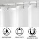 mDesign Premium Waterproof Vinyl Shower Curtain Liner, 10 Guage - Clear Frost