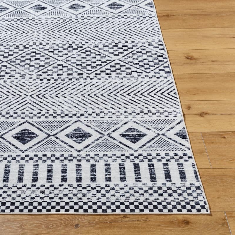 Livabliss Scandinavian Lavable Tribal Washable Area Rug